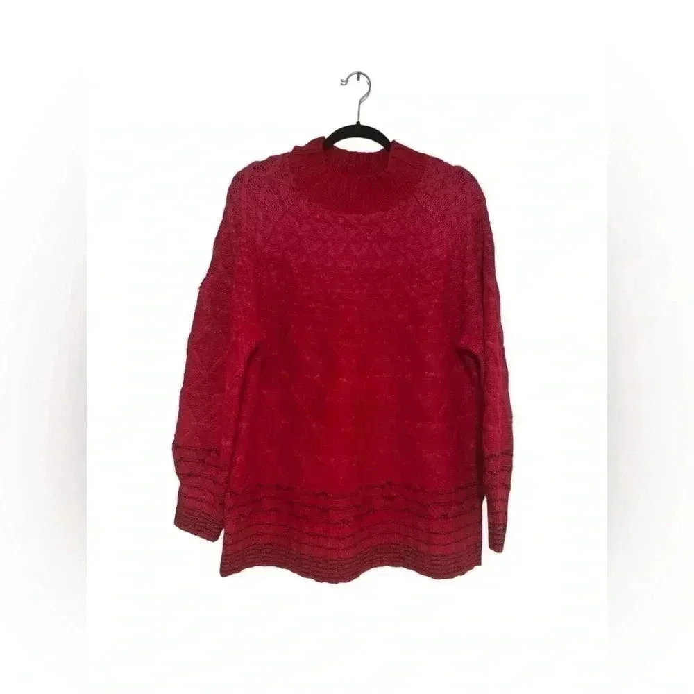 Lane Bryant Women's Mock-Neck Cable Sweater Plus Size 18/20